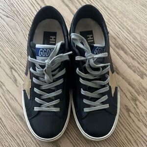 Women’s GGDB Black and Gold Sneakers